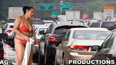Play Big Ass Stripper Agarabas Causes a Public Nudity Traffic Jam in 4K